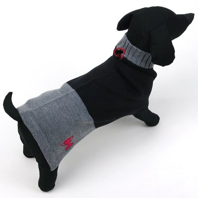 画像1: 【セーター】Mascot カラーブロック・セーター(ブラック＆チャコール)