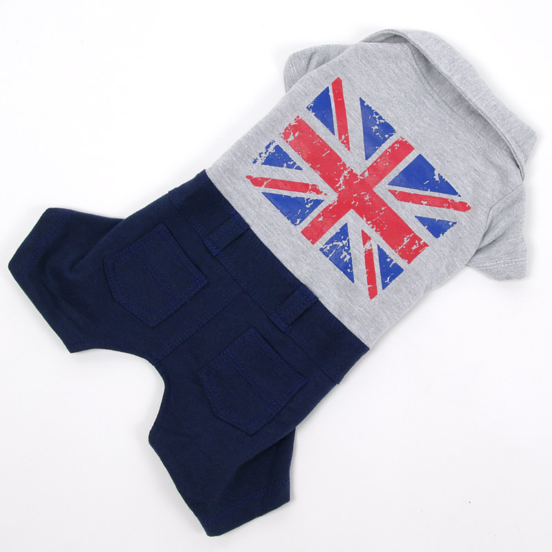 犬服 UnionJack(ユニオンジャック)つなぎ(ロンパース)ポロシャツ ...